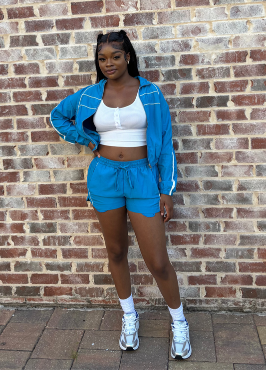 Sporty Windbreaker Set